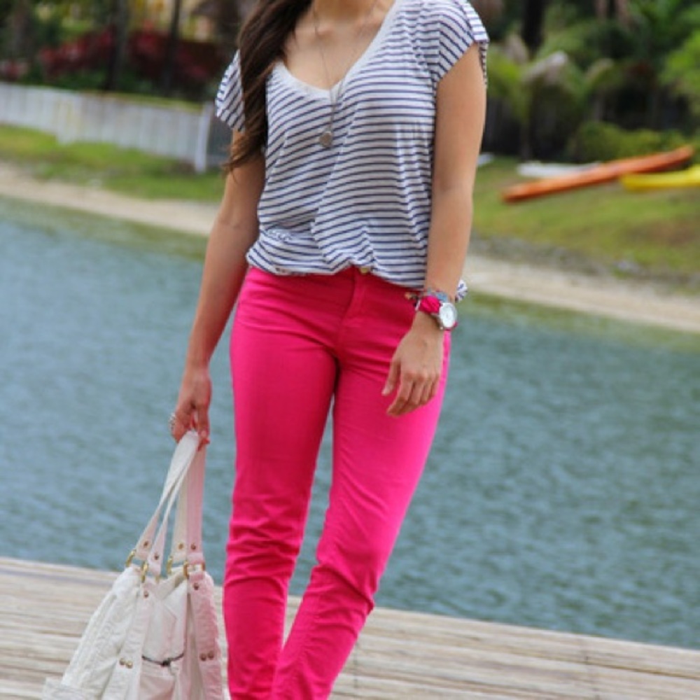 Zara Pink Skinny Jeans Size 2